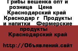 Грибы вешенка опт и розница › Цена ­ 12 - Краснодарский край, Краснодар г. Продукты и напитки » Фермерские продукты   . Краснодарский край